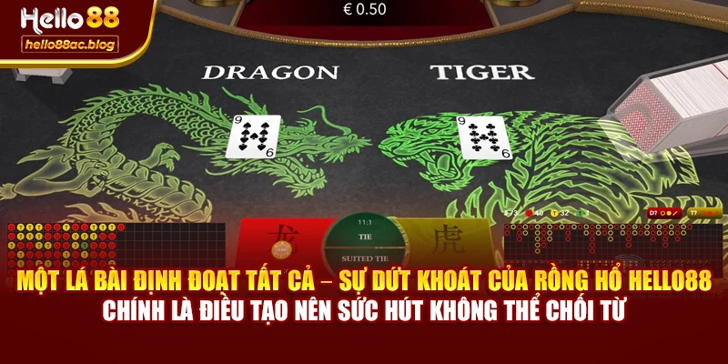 Một lá bài định đoạt tất cả – sự dứt khoát của Rồng Hổ Hello88 chính là điều tạo nên sức hút không thể chối từ