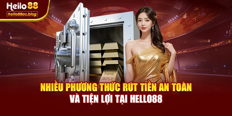Nhiều phương thức rút tiền an toàn và tiện lợi tại Hello88
